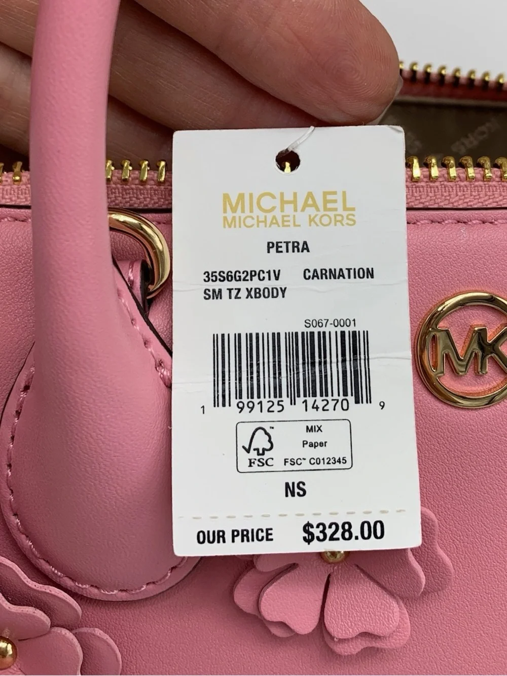 Michael Kors Petra small Cornation Floral Applique Dome Satchel